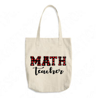 Plaid Math Teacher Svg Files For Cricut And Silhouette, Teacher Appreciation SvgCut Files, Back To School Svg