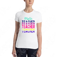 Stacked Math Teacher Svg Files For Cricut And Silhouette, Math Teacher Svg Cut File, School Svg