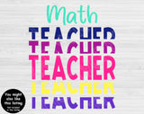 Plaid Math Teacher Svg Files For Cricut And Silhouette, Teacher Appreciation SvgCut Files, Back To School Svg