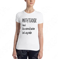Math Teacher Like A Normal Teacher But Way Cooler Svg Files For Cricut And Silhouette, Funny Math Teacher Svg Cut Files