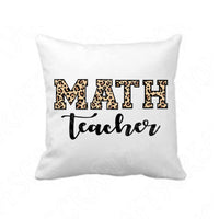 Leopard Math Teacher Svg Files For Cricut And Silhouette, Teacher Appreciation Svg Cut File, Back To School Svg,