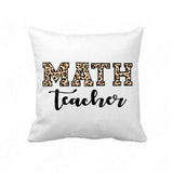 Leopard Math Teacher Svg Files For Cricut And Silhouette, Teacher Appreciation Svg Cut File, Back To School Svg,