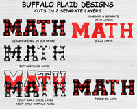 Plaid Math Teacher Svg Files For Cricut And Silhouette, Teacher Appreciation SvgCut Files, Back To School Svg
