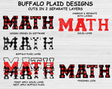 Plaid Math Teacher Svg Files For Cricut And Silhouette, Teacher Appreciation SvgCut Files, Back To School Svg