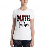 Plaid Math Teacher Svg Files For Cricut And Silhouette, Teacher Appreciation SvgCut Files, Back To School Svg