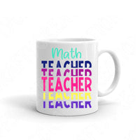 Stacked Math Teacher Svg Files For Cricut And Silhouette, Math Teacher Svg Cut File, School Svg