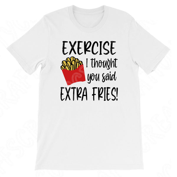 Exercise I Though You Said Extra Fries Svg, Work Out Svg Files For Cri ...