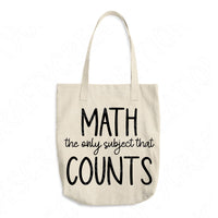 Math The Only Subject That Counts Svg Files For Cricut And Silhouette, Math Teacher Svg Cut File, Teacher Svg, Teacher Life Svg