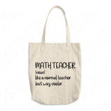 Math Teacher Like A Normal Teacher But Way Cooler Svg Files For Cricut And Silhouette, Funny Math Teacher Svg Cut Files