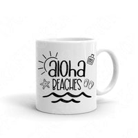 Aloha Beaches Svg Files For Cricut And Silhouette, Vacation Svg Cut Files, Summer Svg, Beach Svg, Hawaii Svg, Tropical Svg, Ocean Svg
