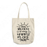The Beach Is My Happy Place Svg Files For Cricut And Silhouette, Beach ...