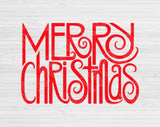 Merry Christmas Svg Files For Cricut And Silhouette, Christmas Vector Dxf, Christmas Sign Svg, Christmas Quote Svg, Holiday Svg