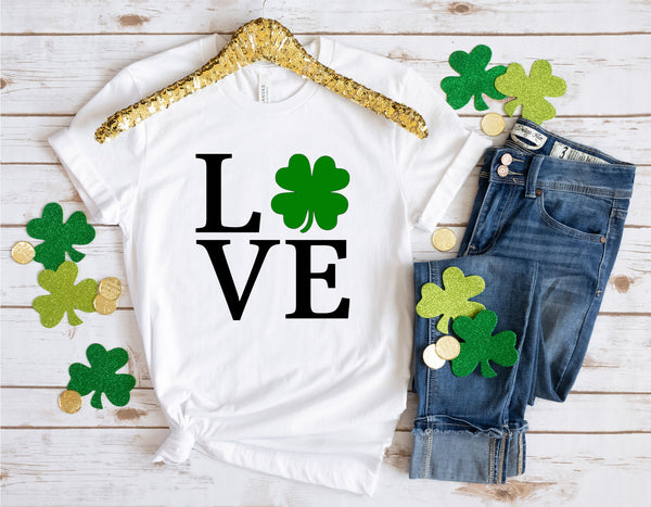 love shamrock svg