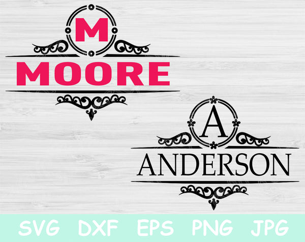 Monogram Frame SVG file - SVG Designs