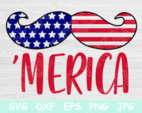 merica mustache svg