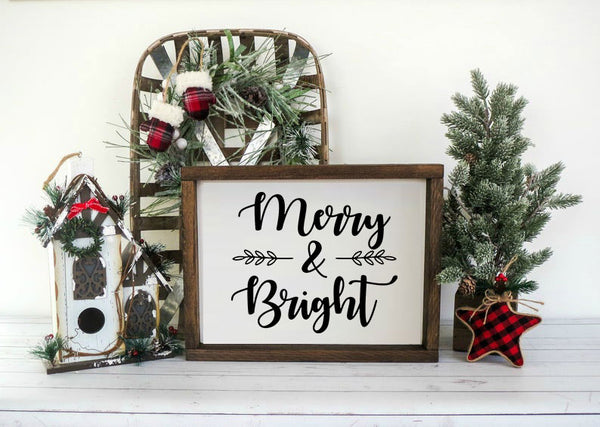 merry & bright svg