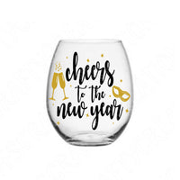New Years Eve Svg, Cheers To The New Year Svg, Dxf, Eps, Png Cut Files For Cricut, Silhouette, Glowforge