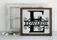 Split Monogram Letter Svg File, Dxf, Eps, Png Design Cut Files For Cricut, Glowforge, Silhouette