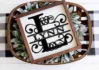 Split Letter Svg, Monogram Svg Dxf, Eps, Png For Cricut, Glowforge, Silhouette