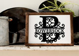 Split Letter Monogram Svg, Monogram Font Svg Cricut Glowforge Silhouette