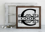 split monogram