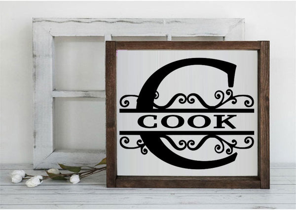 split monogram