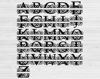 split alphabet svg