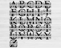 split letter fonts