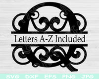 split monogram svg