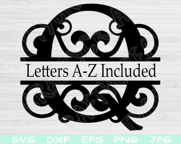 split monogram svg