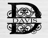 split monogram svg