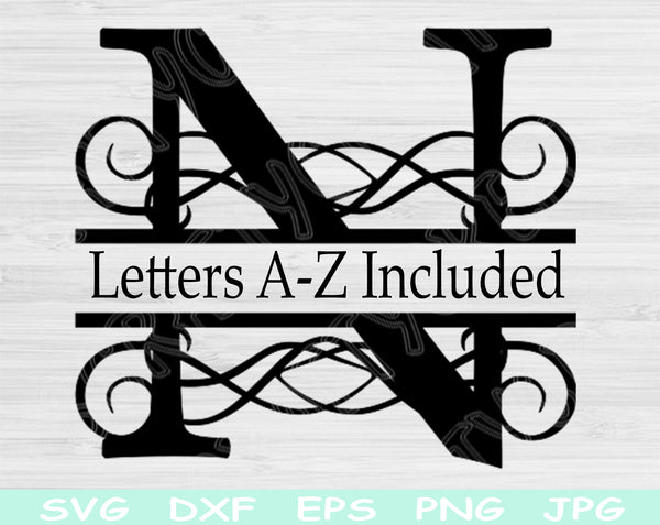 split monogram svg