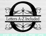 split monogram svg