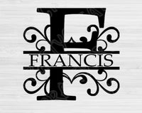 split monogram svg