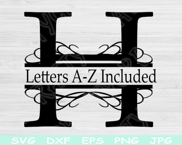 split monogram svg