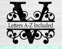 split monogram svg