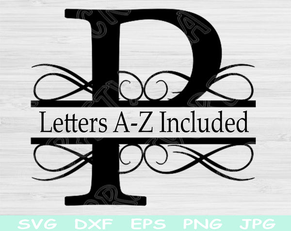 split monogram svg