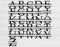 split monogram svg