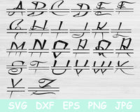 split monogram svg