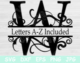 split monogram svg