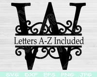 split monogram svg