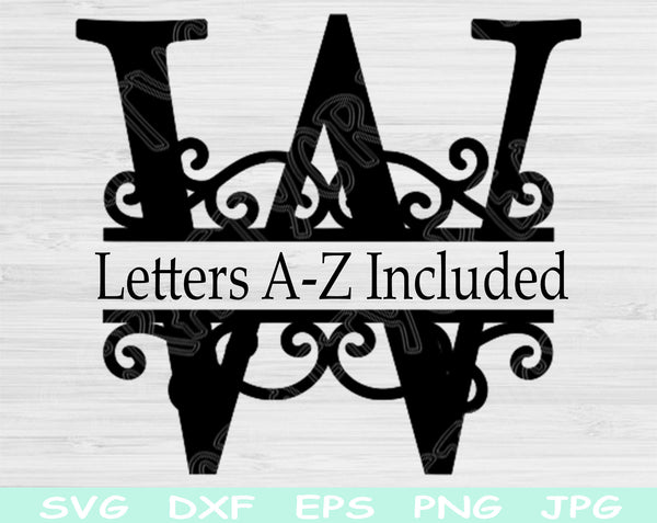 split monogram svg