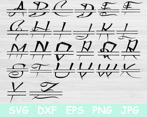split monogram svg
