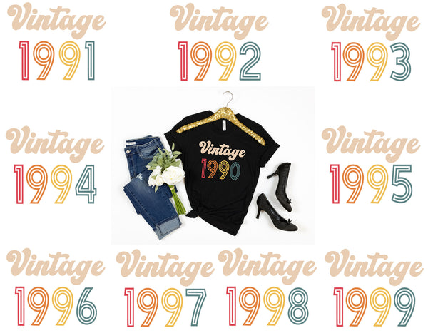 vintage 1990 svg